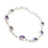 Maya Featherlight Purple Links Bracelet for Everyday Glam Amethyst Purple